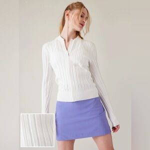 Athleta Ribbed White Women's Sweater Size 1X